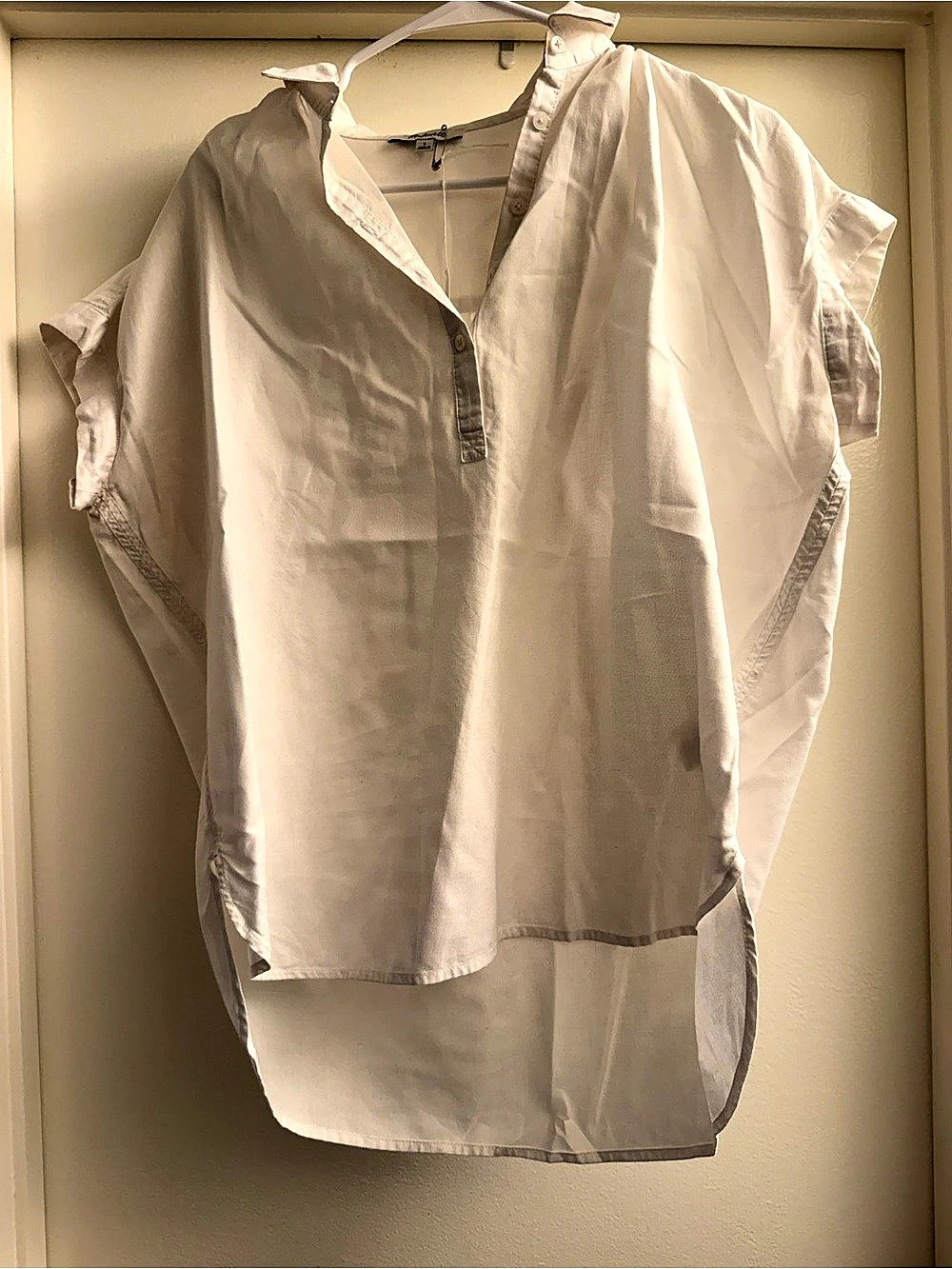 Madewell Courier Button-Back Shirt White Small